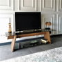Hanah Home Soporte de TV en Nogal y Negro